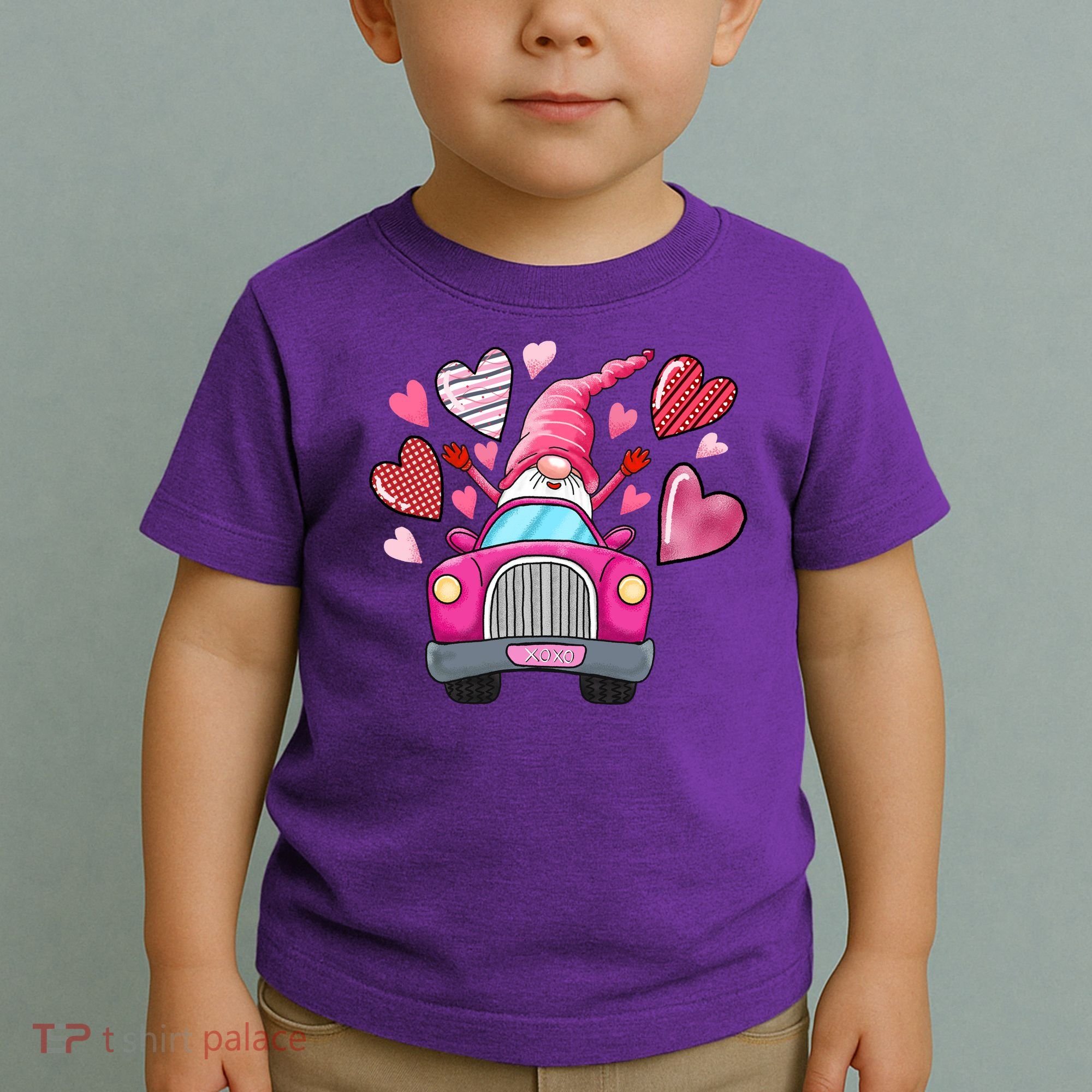 Heart Gnome Xoxo Valentines Day Cute Toddler T-Shirt