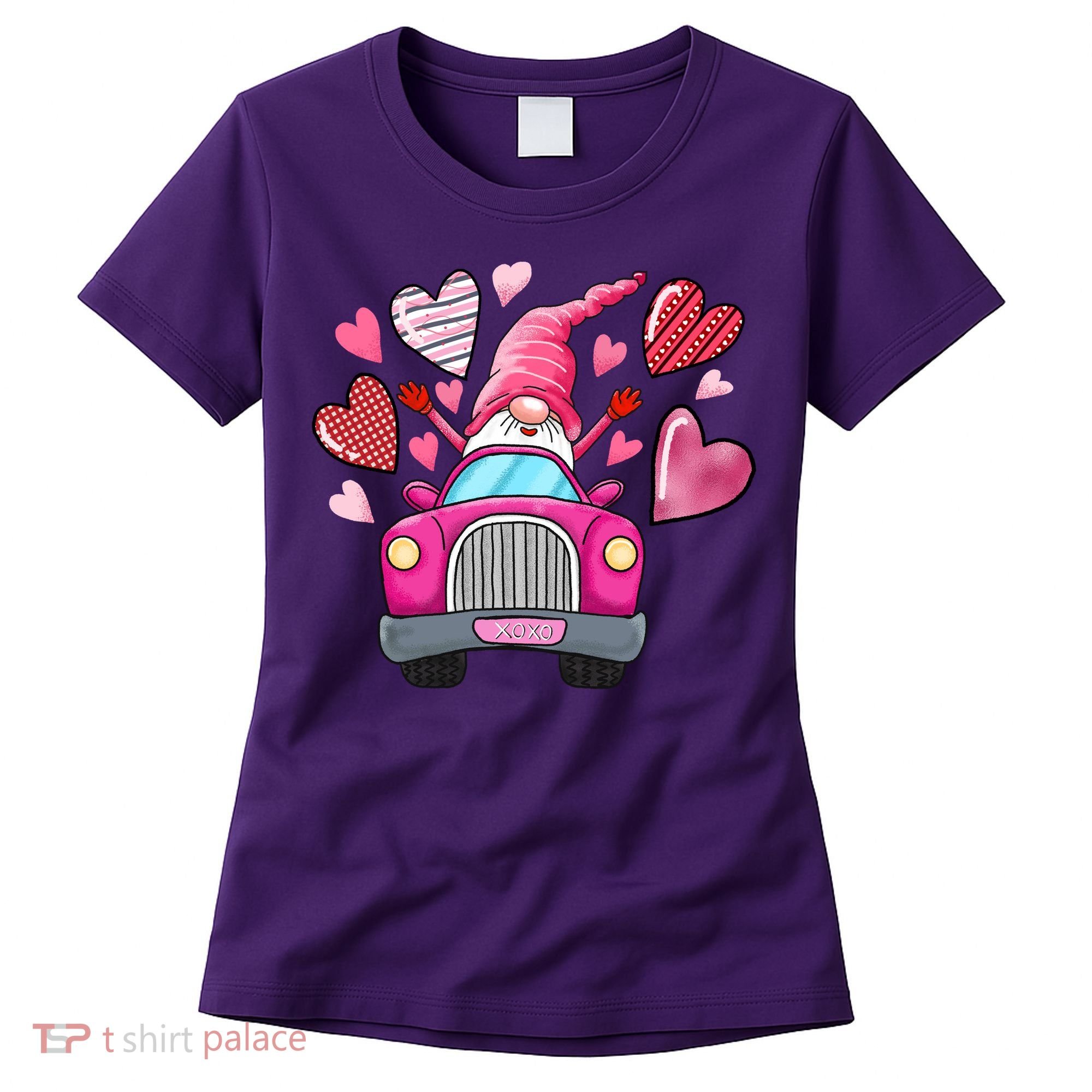 Heart Gnome Xoxo Valentines Day Cute Women's T-Shirt