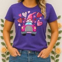 Heart Gnome Xoxo Valentines Day Cute Women's T-Shirt thumb 2