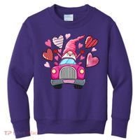 Heart Gnome Xoxo Valentines Day Cute Kids Sweatshirt thumb 0