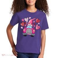 Heart Gnome Xoxo Valentines Day Cute Kids T-Shirt thumb 2