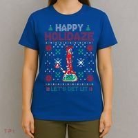 Happy Holidaze 420 Weed Xmas Ugly Christmas Funny Funny T-Shirt thumb 4
