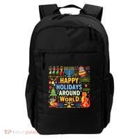Happy Holidays Around A World Multicultural Celebration Backpack thumb 0