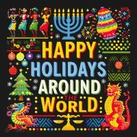 Happy Holidays Around A World Multicultural Celebration Pajama Set thumb 2