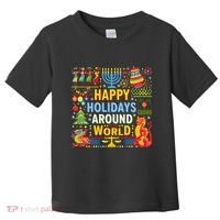 Happy Holidays Around A World Multicultural Celebration Toddler T-Shirt thumb 0