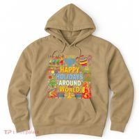 Happy Holidays Around A World Multicultural Celebration Hoodie thumb 0