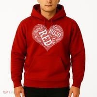 Heart Health Awareness Red In Different Languages  Hoodie thumb 2