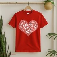Heart Health Awareness Red In Different Languages  T-Shirt thumb 2