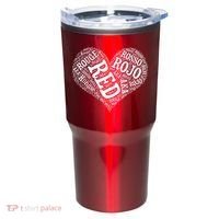 Heart Health Awareness Red In Different Languages  Tumbler thumb 0