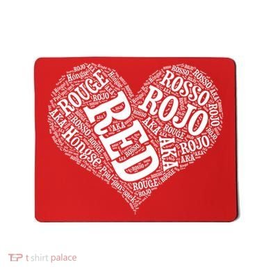 Heart Health Awareness Red In Different Languages  Mousepad