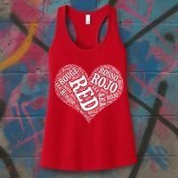 Heart Health Awareness Red In Different Languages  Women's Tank Top thumb 3