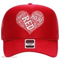 Heart Health Awareness Red In Different Languages  Hat thumb 0