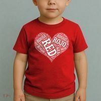 Heart Health Awareness Red In Different Languages  Toddler T-Shirt thumb 2