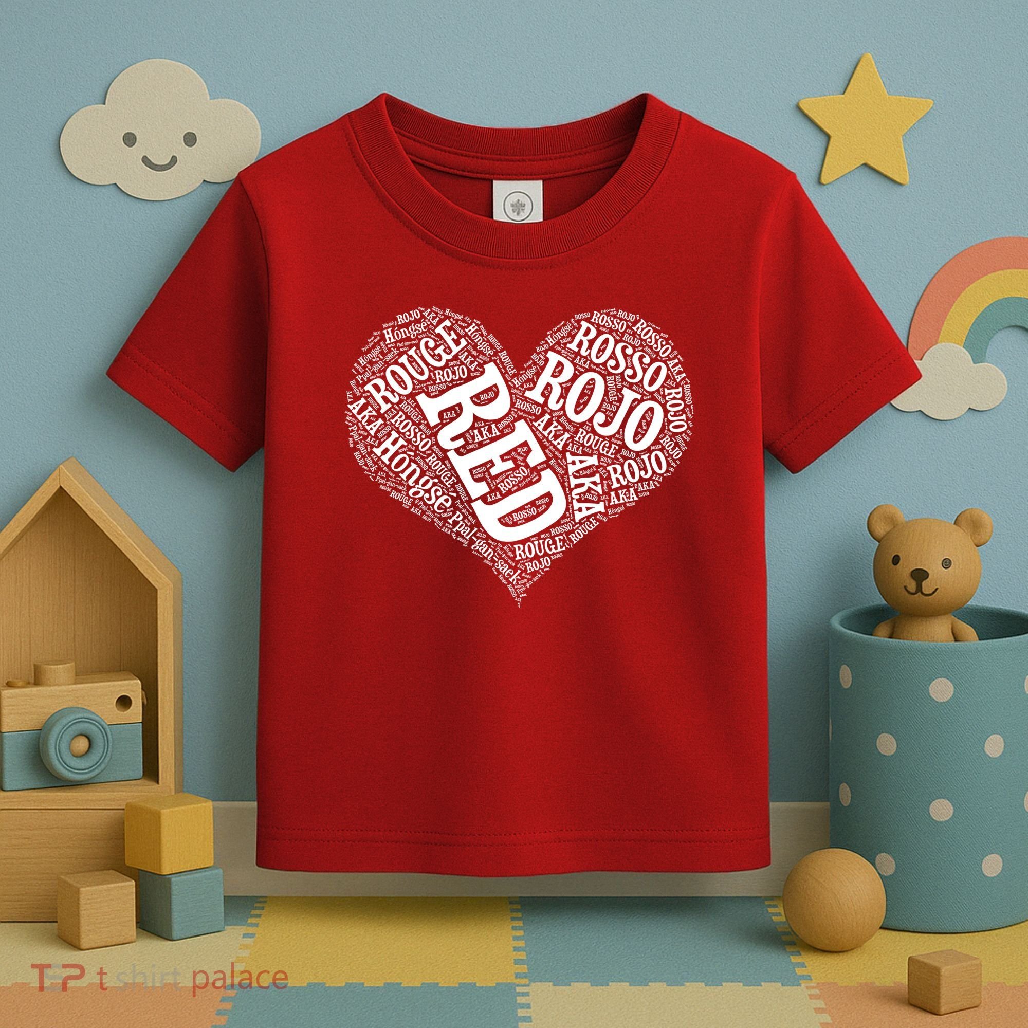 Heart Health Awareness Red In Different Languages  Toddler T-Shirt