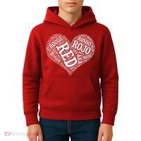 Heart Health Awareness Red In Different Languages  Kids Hoodie thumb 4