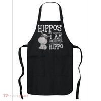 Hippopotamus Hippos Are Awesome Therefore I Am A Hippo Apron thumb 0