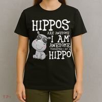 Hippopotamus Hippos Are Awesome Therefore I Am A Hippo T-Shirt thumb 4