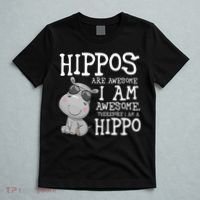 Hippopotamus Hippos Are Awesome Therefore I Am A Hippo T-Shirt thumb 5