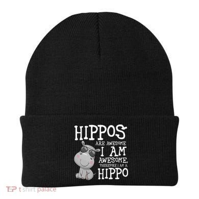 Hippopotamus Hippos Are Awesome Therefore I Am A Hippo Beanie