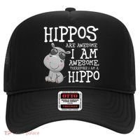 Hippopotamus Hippos Are Awesome Therefore I Am A Hippo Hat thumb 0