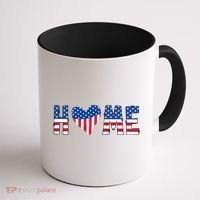 Home Heart American Flag Coffee Mug thumb 1