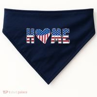 Home Heart American Flag USA-Made Doggie Bandana thumb 0