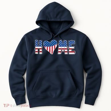 Home Heart American Flag Hoodie