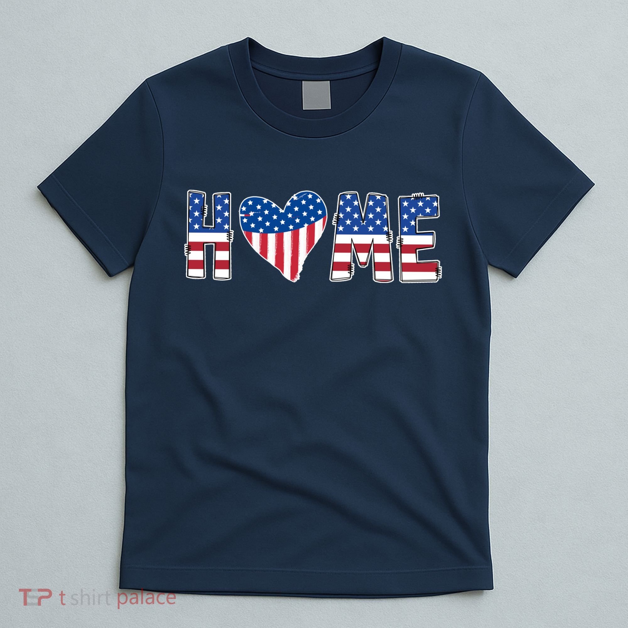 Home Heart American Flag T-Shirt