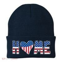 Home Heart American Flag Beanie thumb 0