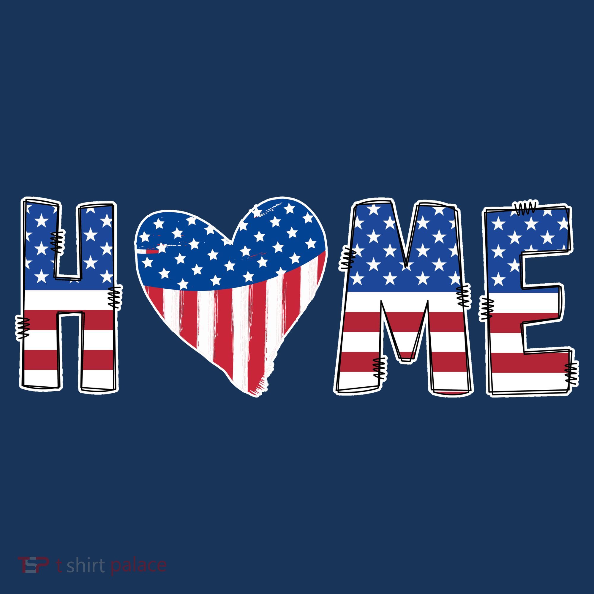 Home Heart American Flag Women's Hoodie