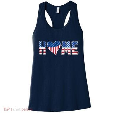 Home Heart American Flag Women's Tank Top