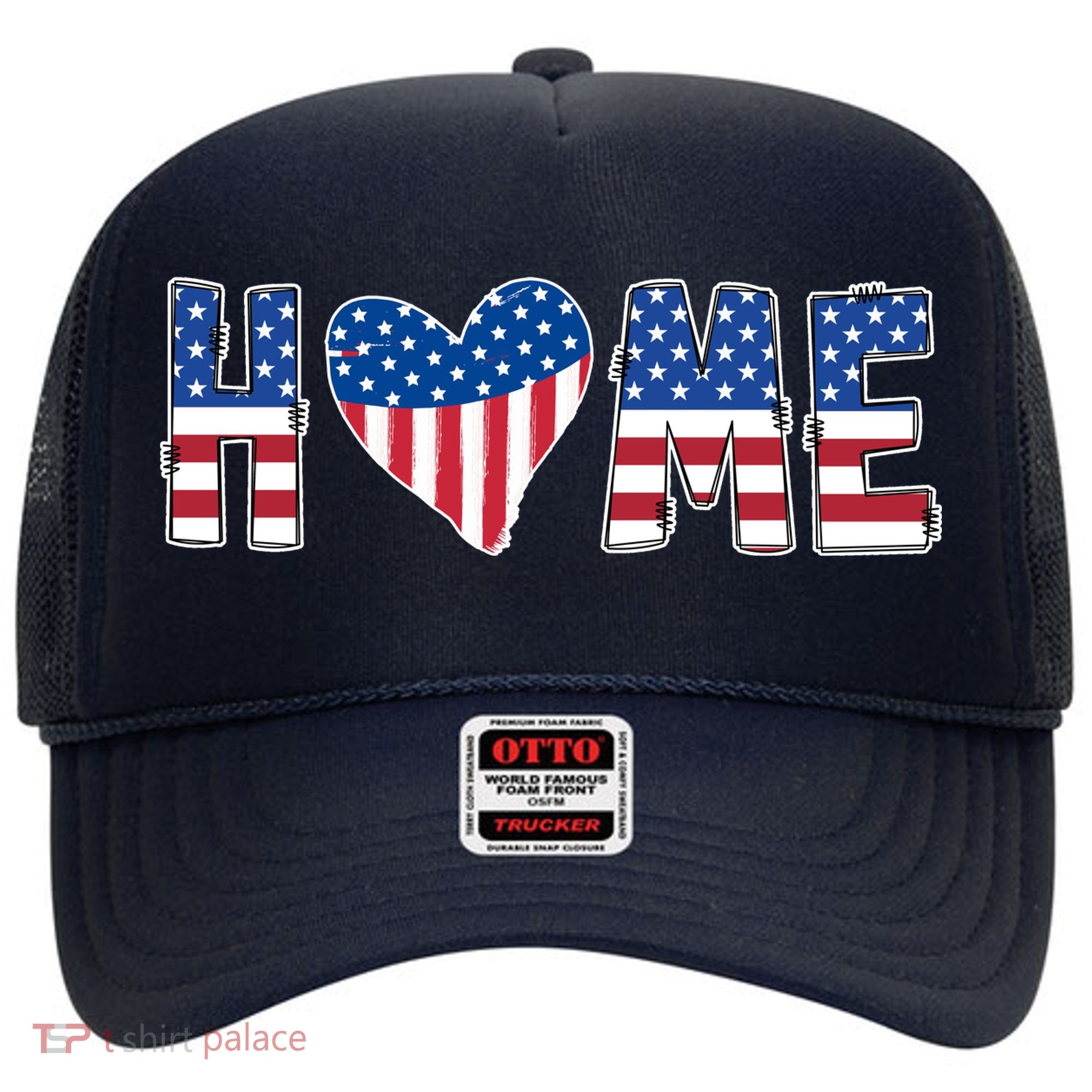 Home Heart American Flag Hat