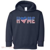 Home Heart American Flag Toddler Hoodie thumb 0