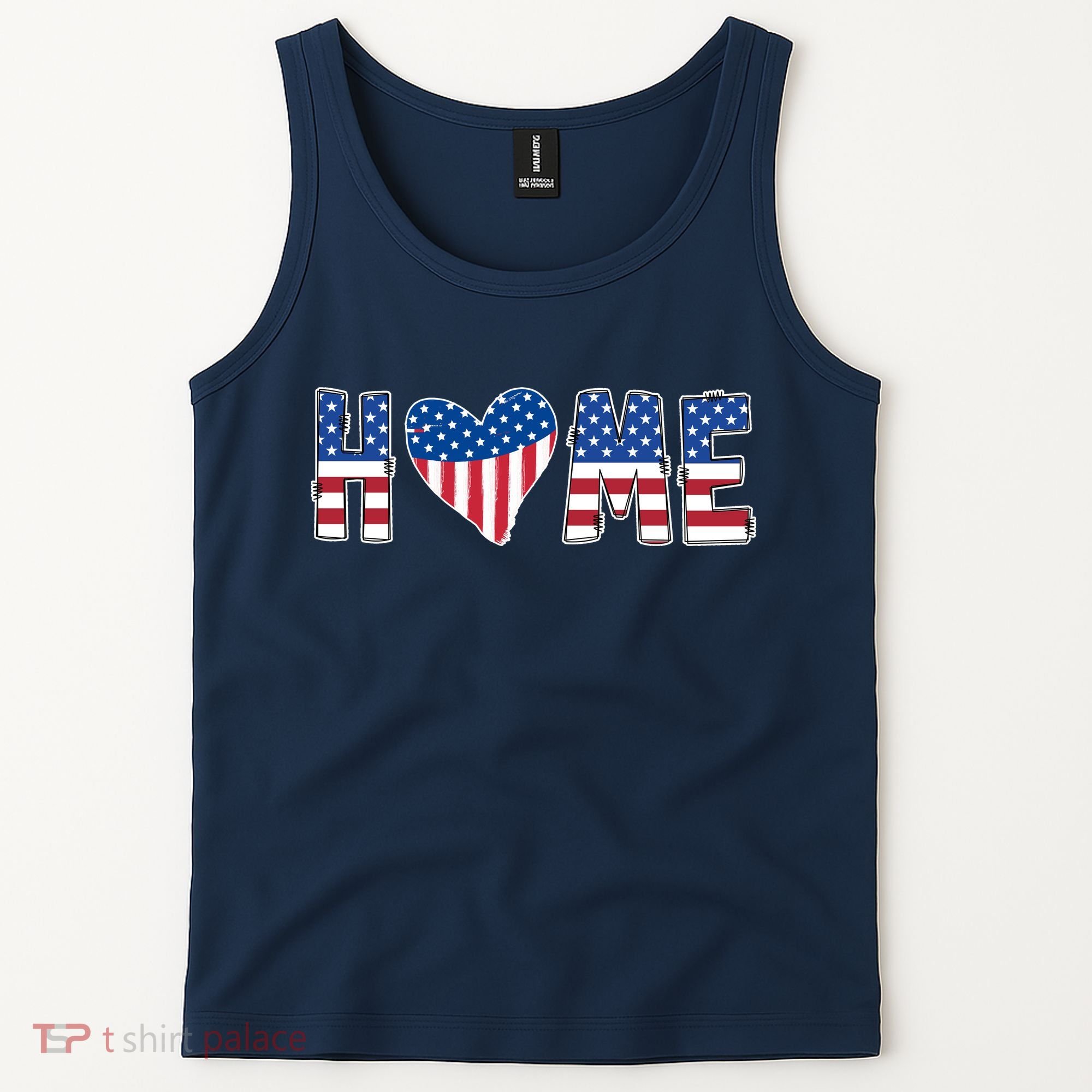 Home Heart American Flag Tank Top