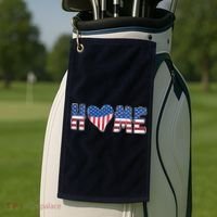 Home Heart American Flag Golf Towel thumb 2