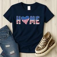 Home Heart American Flag Women's T-Shirt thumb 3