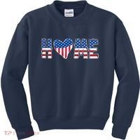 Home Heart American Flag Kids Sweatshirt thumb 0