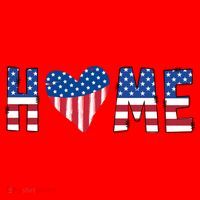 Home Heart American Flag Santa Hat thumb 1