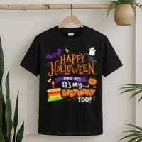 Happy Halloween And Yes Its My Birthday Halloween T-Shirt thumb 2