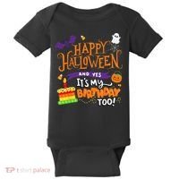 Happy Halloween And Yes Its My Birthday Halloween Baby Bodysuit thumb 0