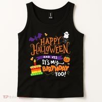 Happy Halloween And Yes Its My Birthday Halloween Tank Top thumb 2
