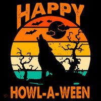 Happy Howl A Ween Halloween Wolf Retro Coffee Mug thumb 5