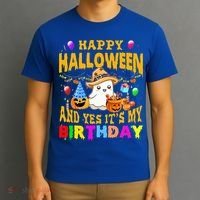 Happy Halloween And Yes It's My Birthday Halloween Party T-Shirt thumb 3