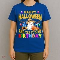 Happy Halloween And Yes It's My Birthday Halloween Party T-Shirt thumb 4