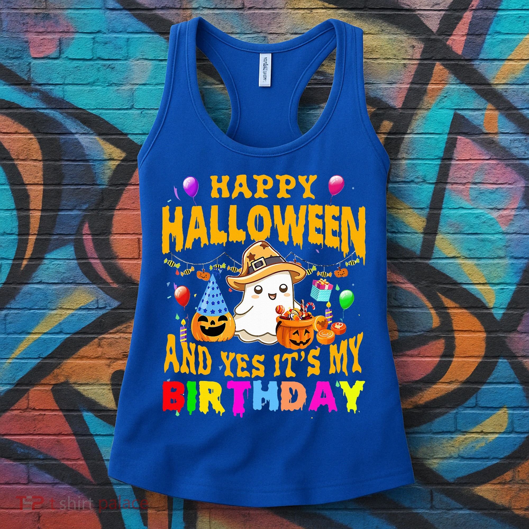 Happy Halloween And Yes It's My Birthday Halloween Party Women's Tank Top