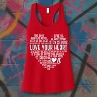Heart Health Awareness Love Your Heart  Women's Tank Top thumb 3