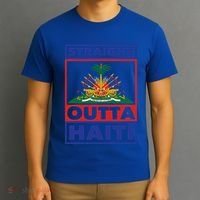 Haiti Haitian America Flag Love Straight Melanin Ayiti Proud Gift T-Shirt thumb 3