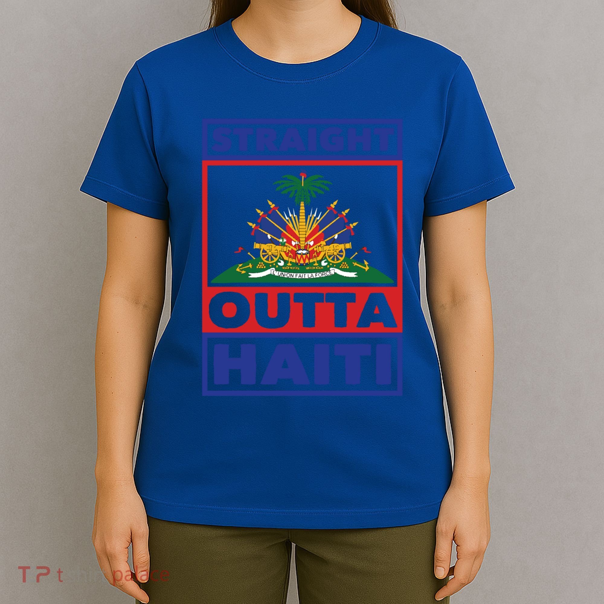 Haiti Haitian America Flag Love Straight Melanin Ayiti Proud Gift T-Shirt