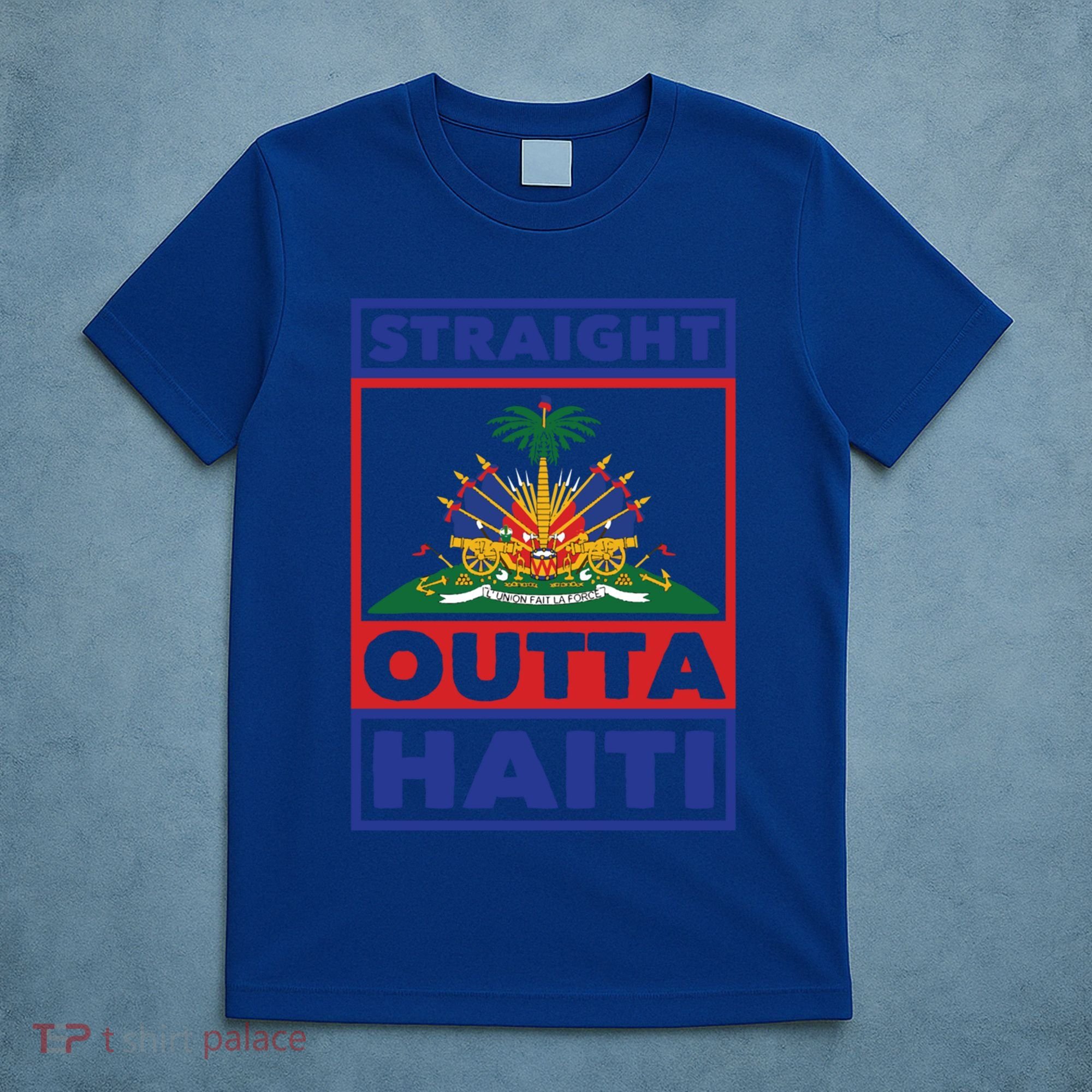 Haiti Haitian America Flag Love Straight Melanin Ayiti Proud Gift T-Shirt