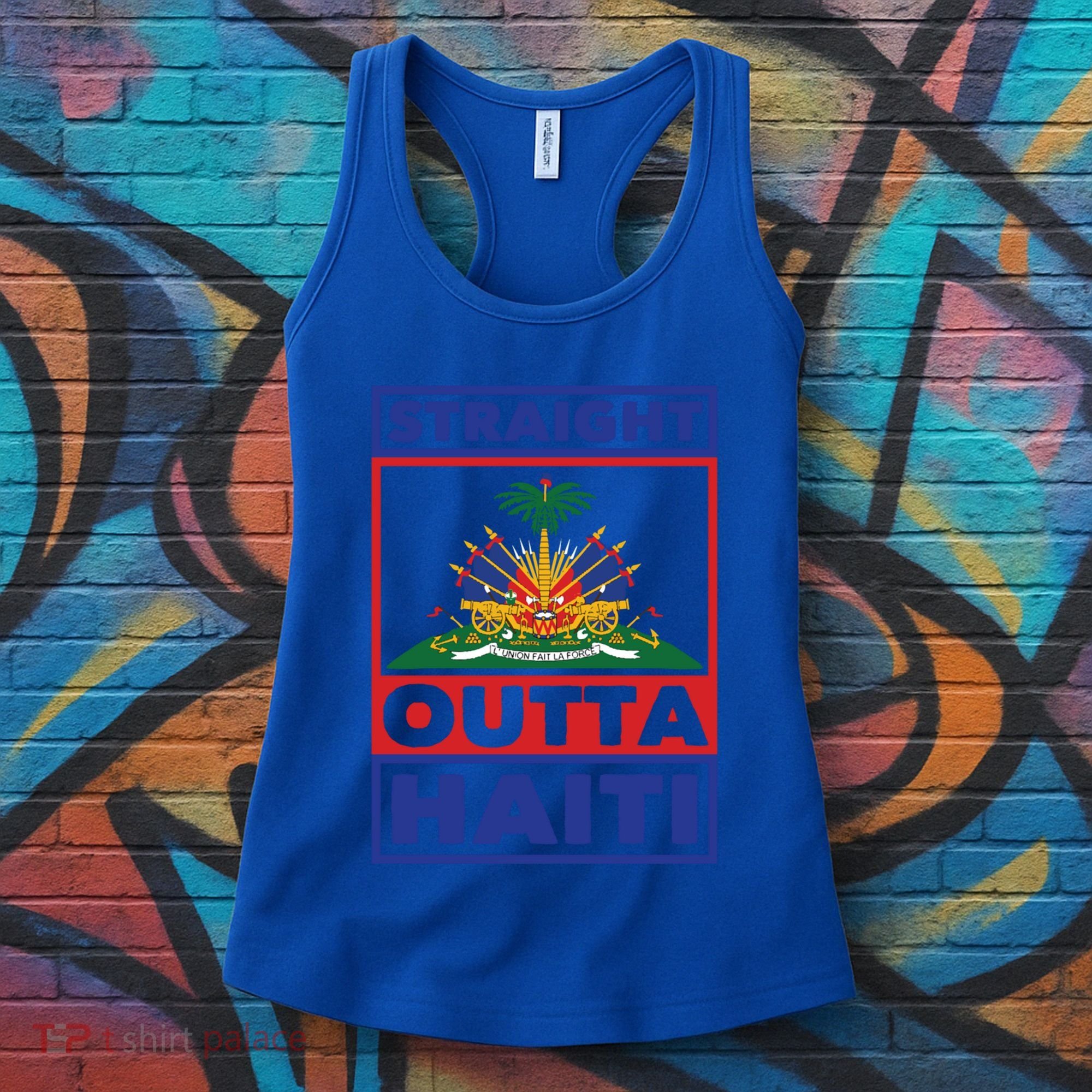 Haiti Haitian America Flag Love Straight Melanin Ayiti Proud Gift Women's Tank Top